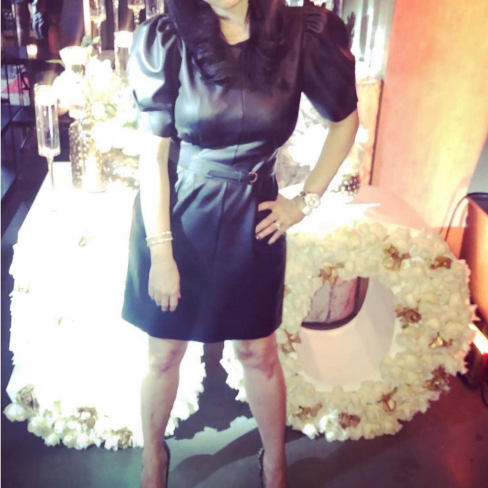 Womens Express Leatherette Dress